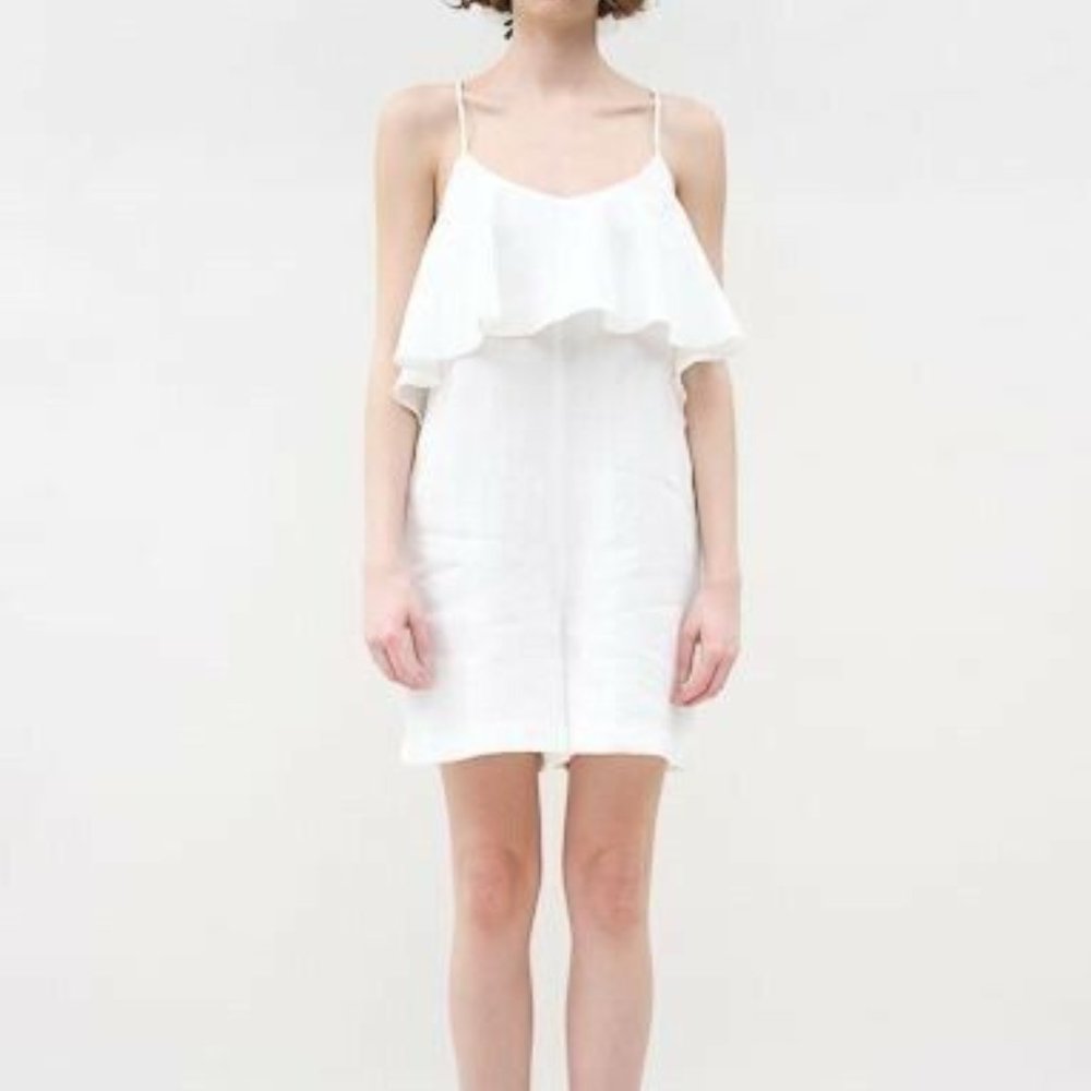 Creatures of Comfort Kava Jumpsuit Shorts, 100% Silk, White